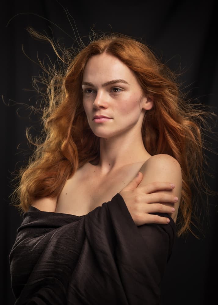 Pensive Redhead by Robert Girmencea — canvas wall art