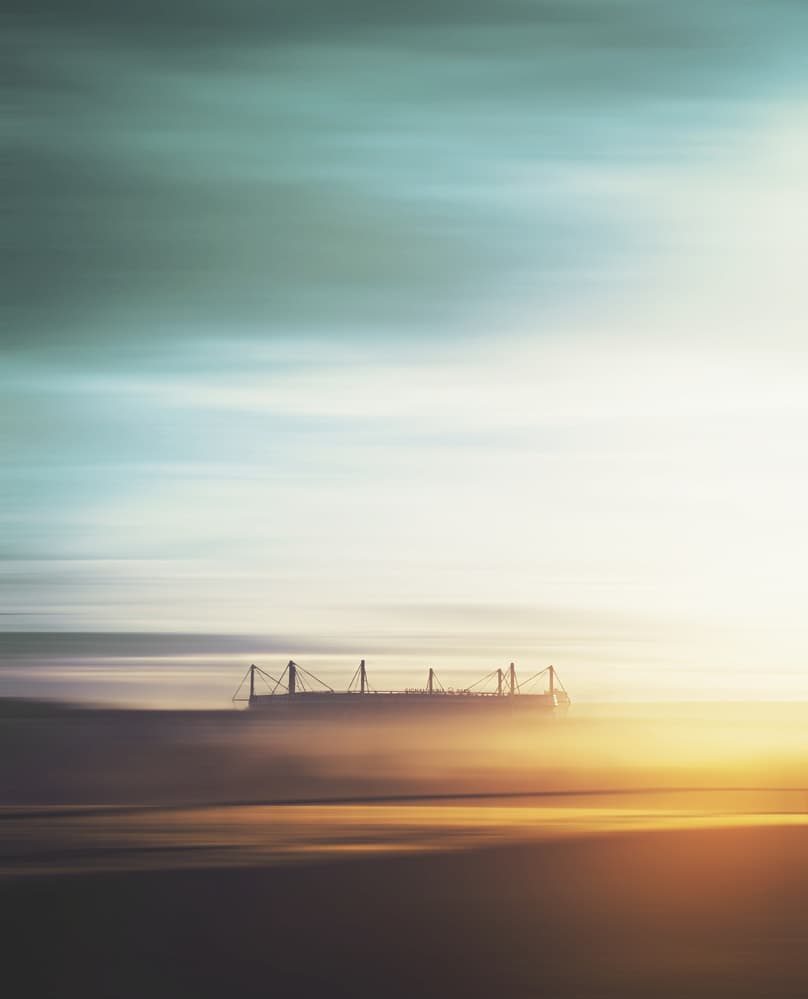 Abstract Pier Sunset by Marcus Hennen — canvas wall art