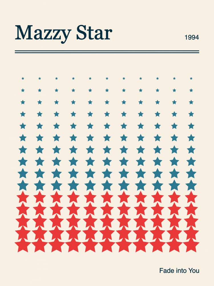 Mazzy Star Fade Stars by Retrodrome — canvas wall art