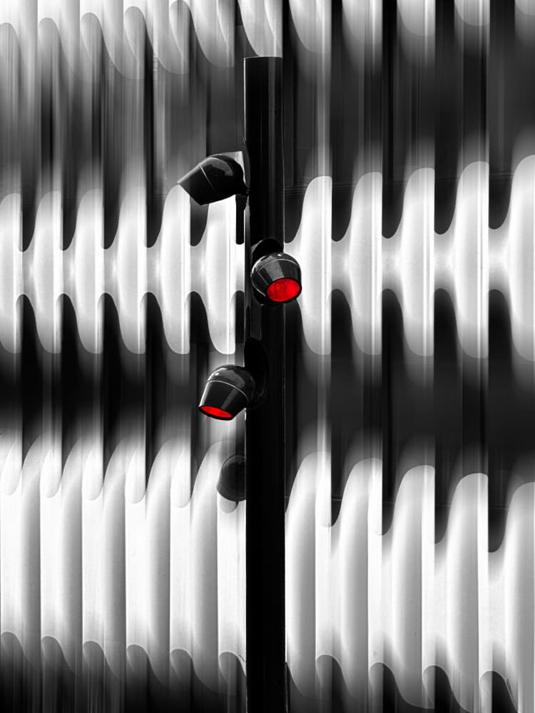 Dynamic Red Lights by Hans-Wolfgang Hawerkamp — canvas wall art