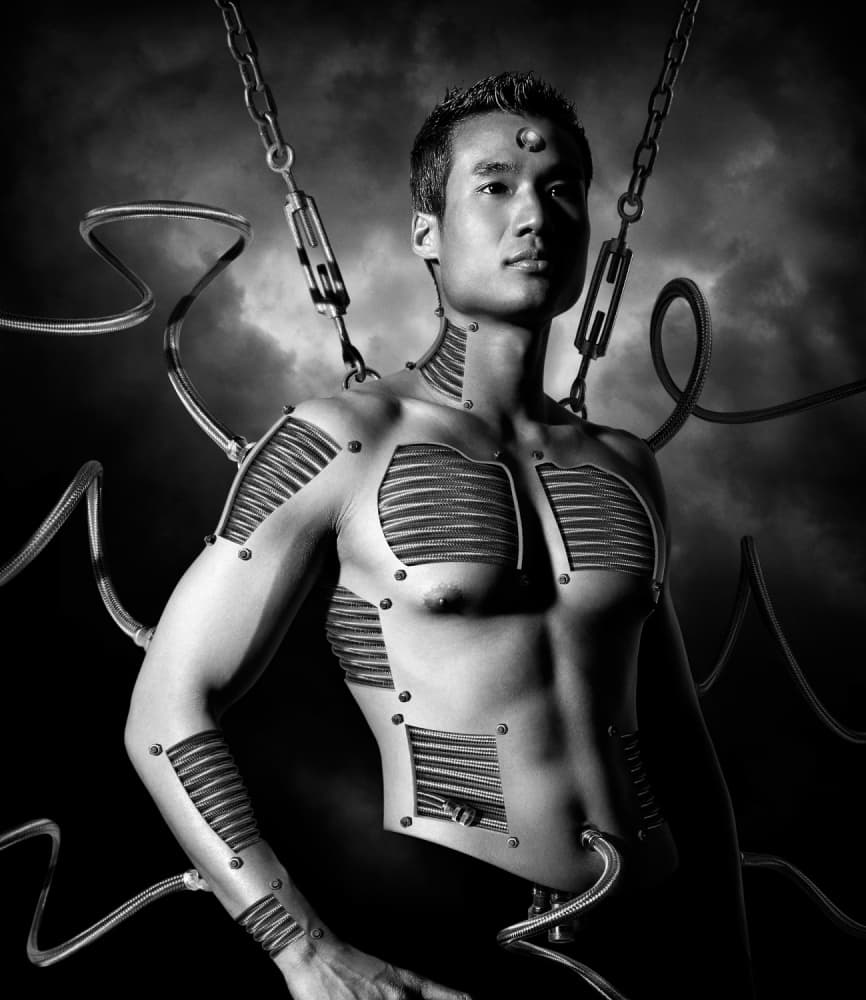 Futuristic Cyborg Man by Daniel Murphy — canvas wall art