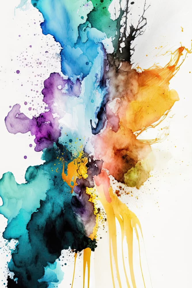 Vibrant Abstract Splash by Mauro — canvas wall art