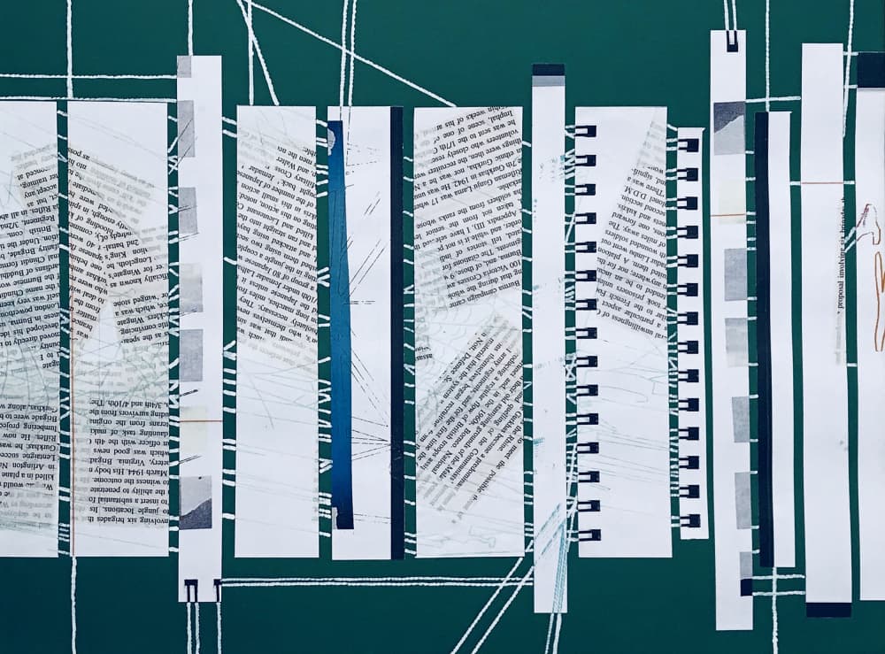 Deconstructed Text Arrangement by kellymariesmith — canvas wall art