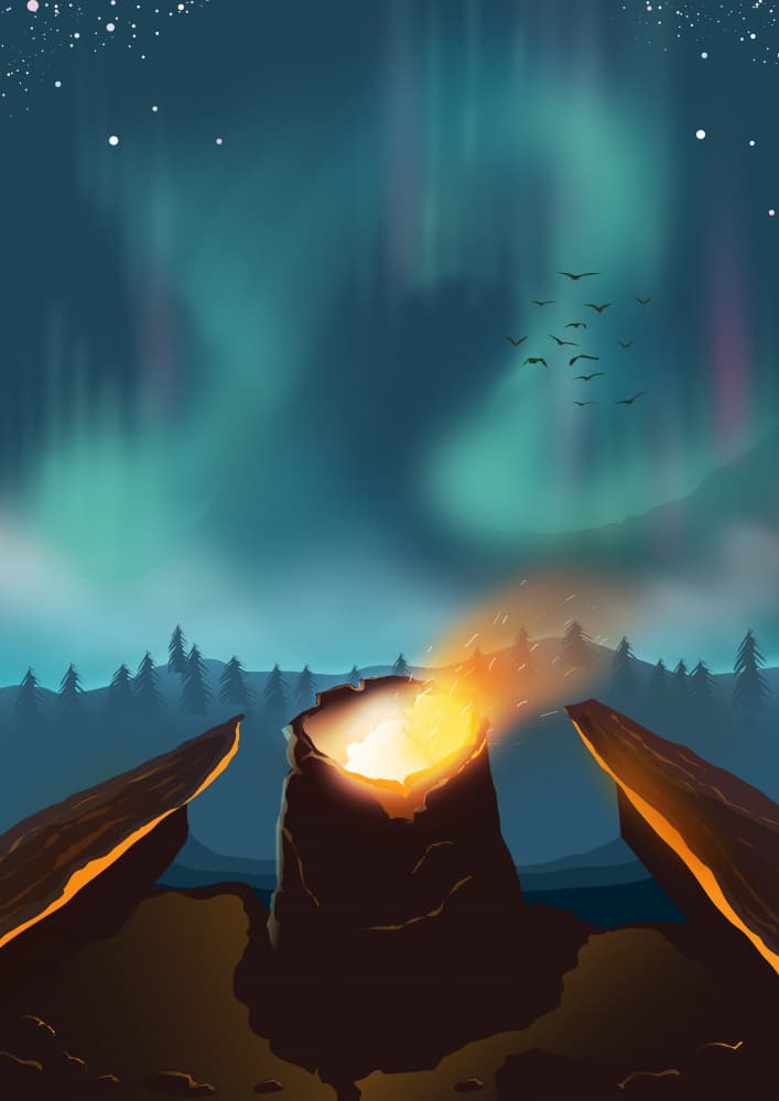 Northern Lights Glow by Nicholas — canvas wall art