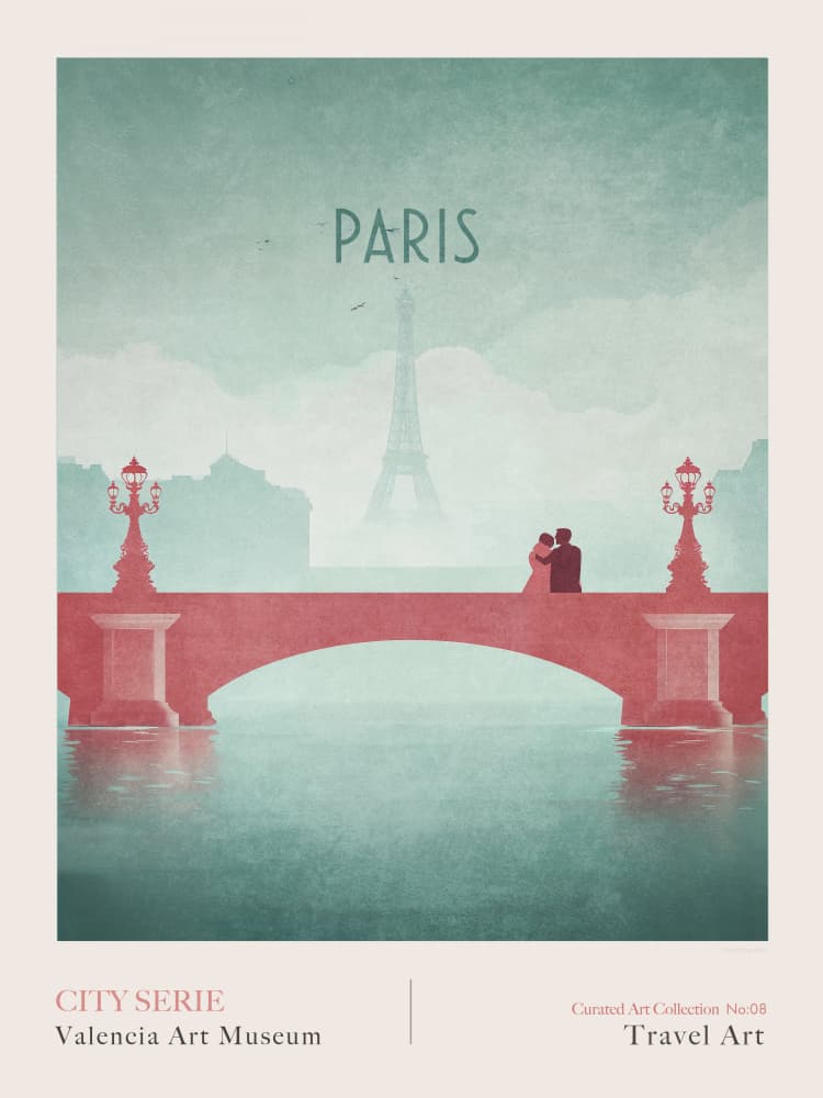 Paris 1- Alexandre III bridge- Eiffel Tower- by Emel Tunaboylu — canvas wall art