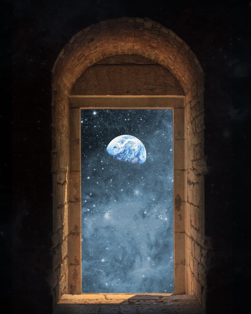 Earth Through Ancient Arch by Emiliano Deificus — canvas wall art