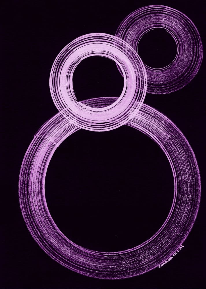 Geometric Purple Rings by Santhosh ch — canvas wall art