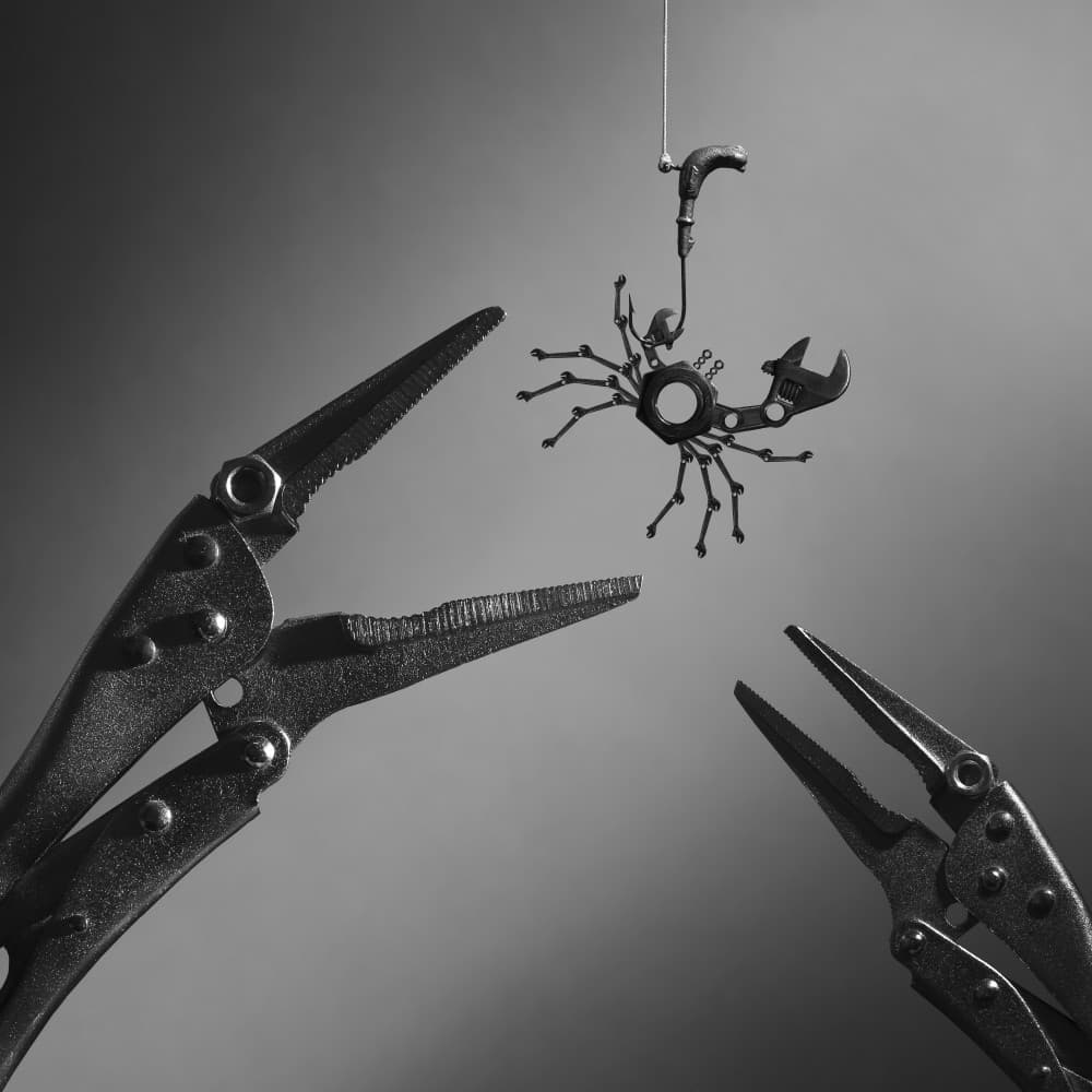 Mechanical Spider Trap by Victoria  Glinka — canvas wall art