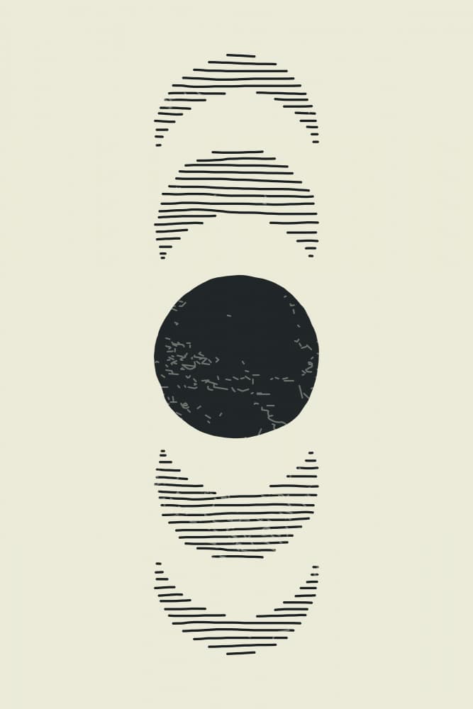 Abstract Lunar Phases by jay stanley — canvas wall art