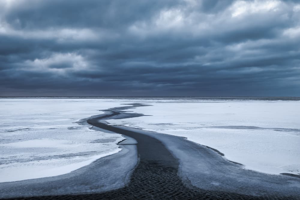 Winding Ice Path by Jacek Swiercz — canvas wall art
