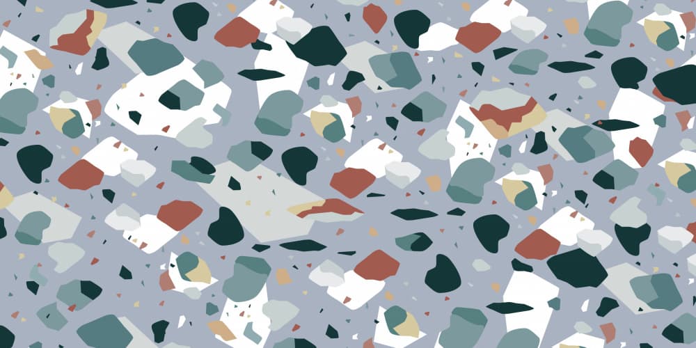 Abstract Terrazzo Shapes by Sue Skellern — canvas wall art