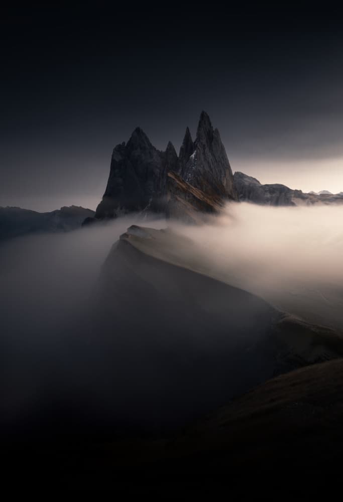 Dramatic Misty Peaks by NingYun Ye — canvas wall art
