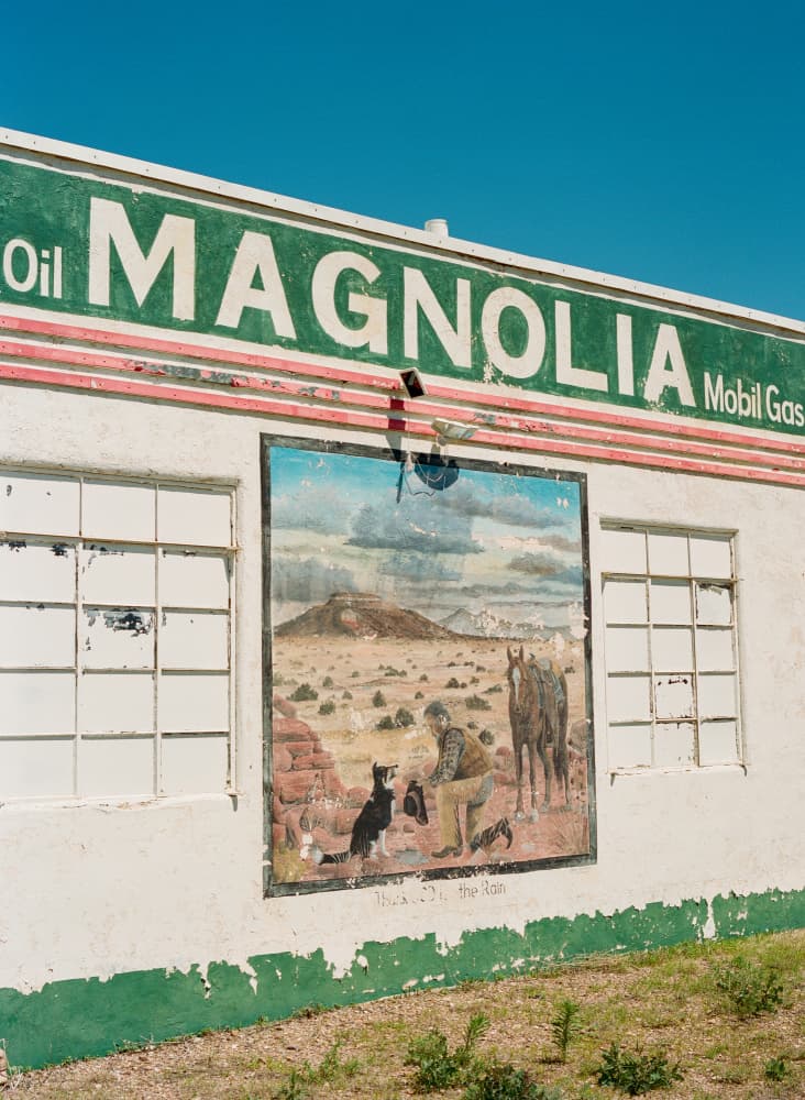 Old Gas Station Mural by Bethany Young — canvas wall art