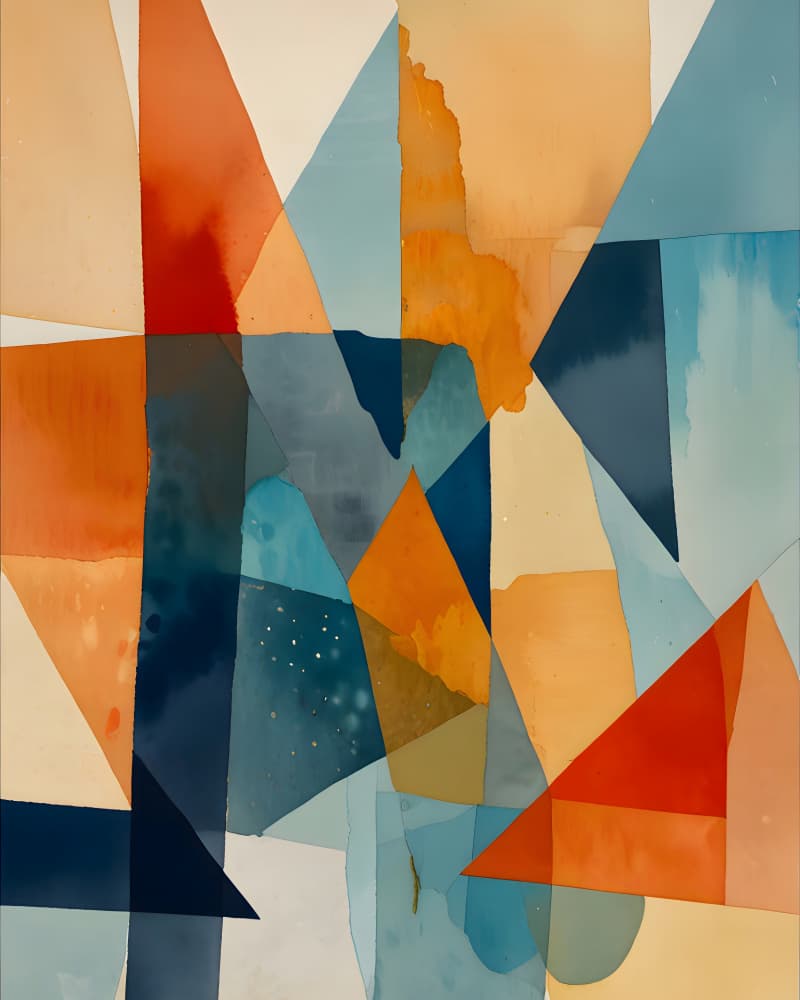 Modern Color Block Abstract by Kintsugi99 — canvas wall art