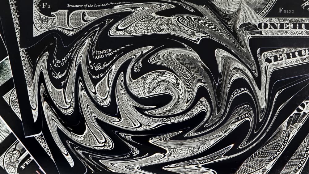 Abstract Dollar Swirl by Pictufy Studio IV — canvas wall art