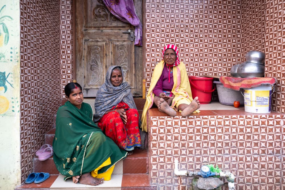 Three Women of India by Ilana Lam — canvas wall art