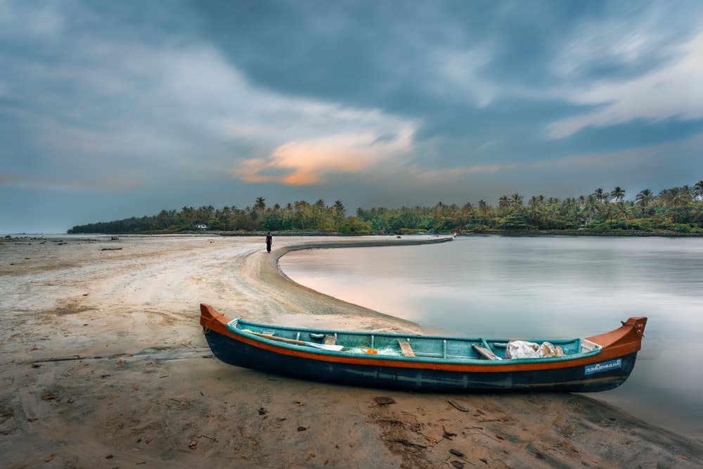 Boat on Tropical Beach by Rahul Wedpathak — canvas wall art