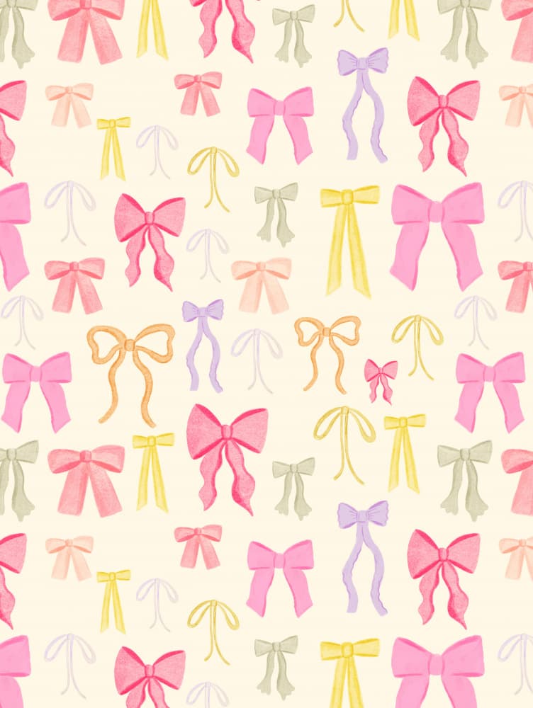 Charming Pastel Bows by Aislinn Simmonds — canvas wall art