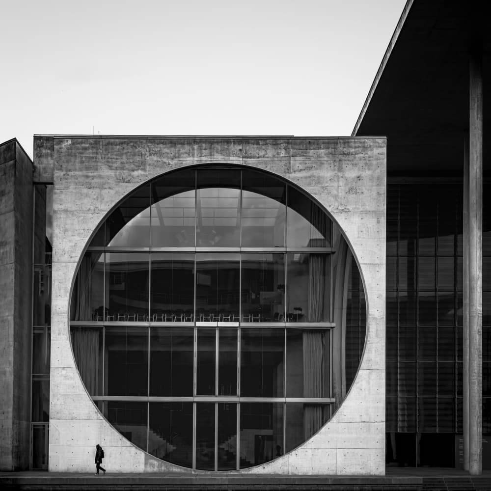 Modern Concrete Circle by Martin Steeb — canvas wall art
