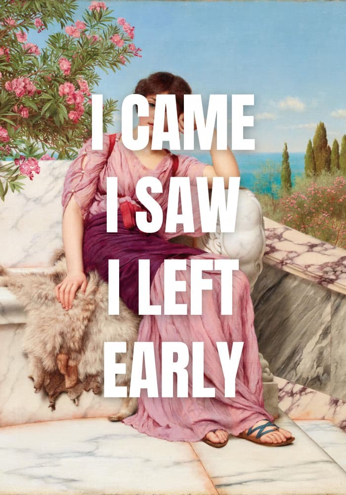 Classical Lady Funny Quote by Athene Fritsch — canvas wall art
