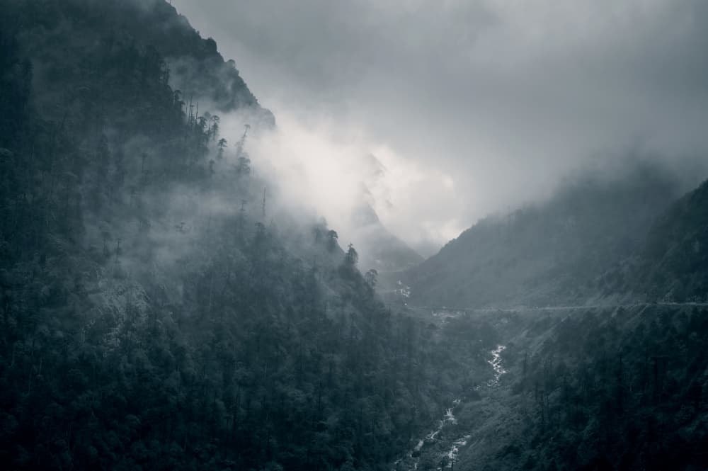 Misty Mountain River by Ramamurthi Palaniraman — canvas wall art