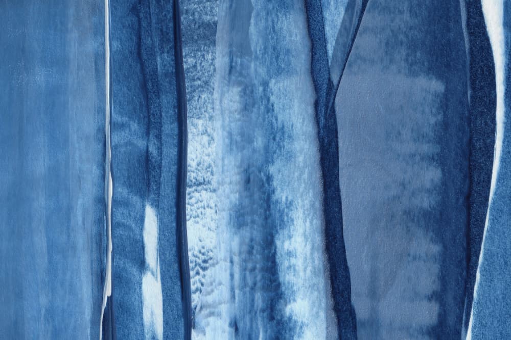 Blue Lines And Shades by uplusmestudio — canvas wall art