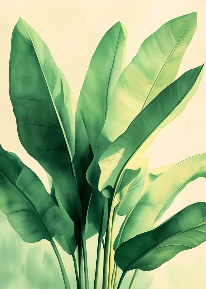 Botanical Leaf Serenity by Justyna Jaszke — canvas wall art