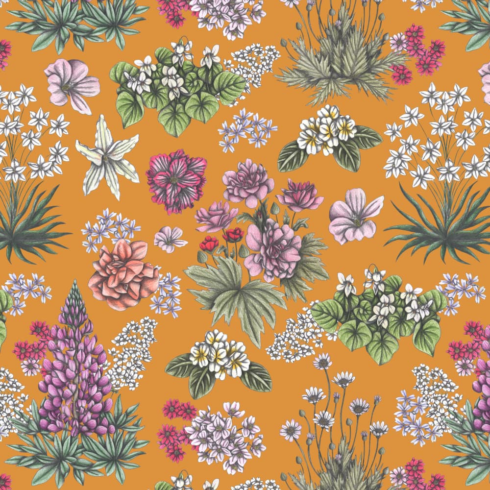 Vibrant Garden Blooms by Cecilia Battaini — canvas wall art