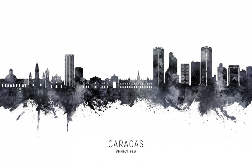 Caracas Venezuela Skyline by Michael Tompsett — canvas wall art