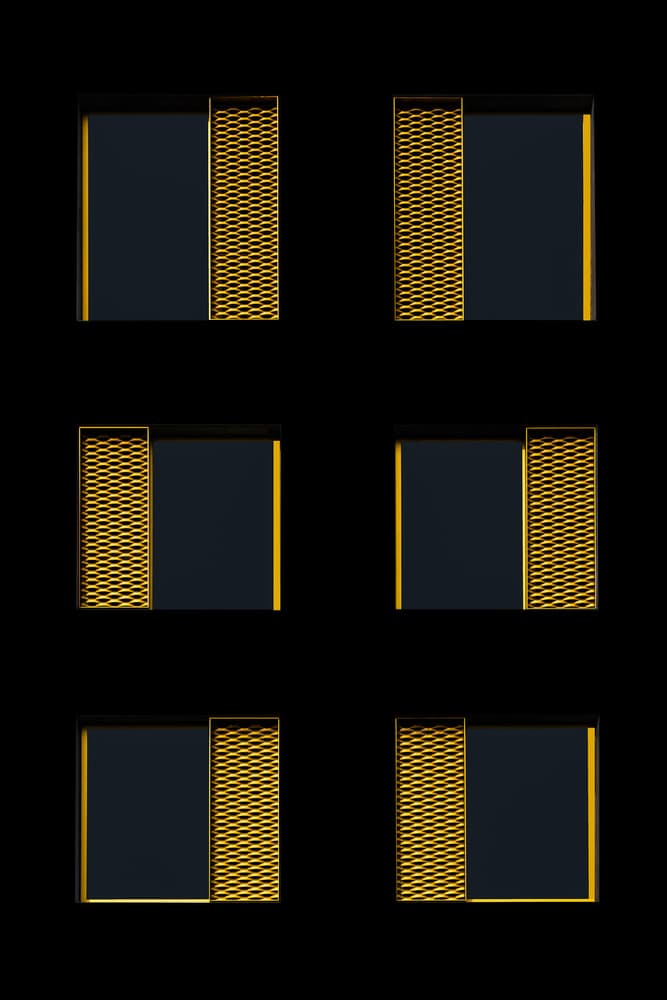Abstract Gold Grid by Rolf Endermann — canvas wall art