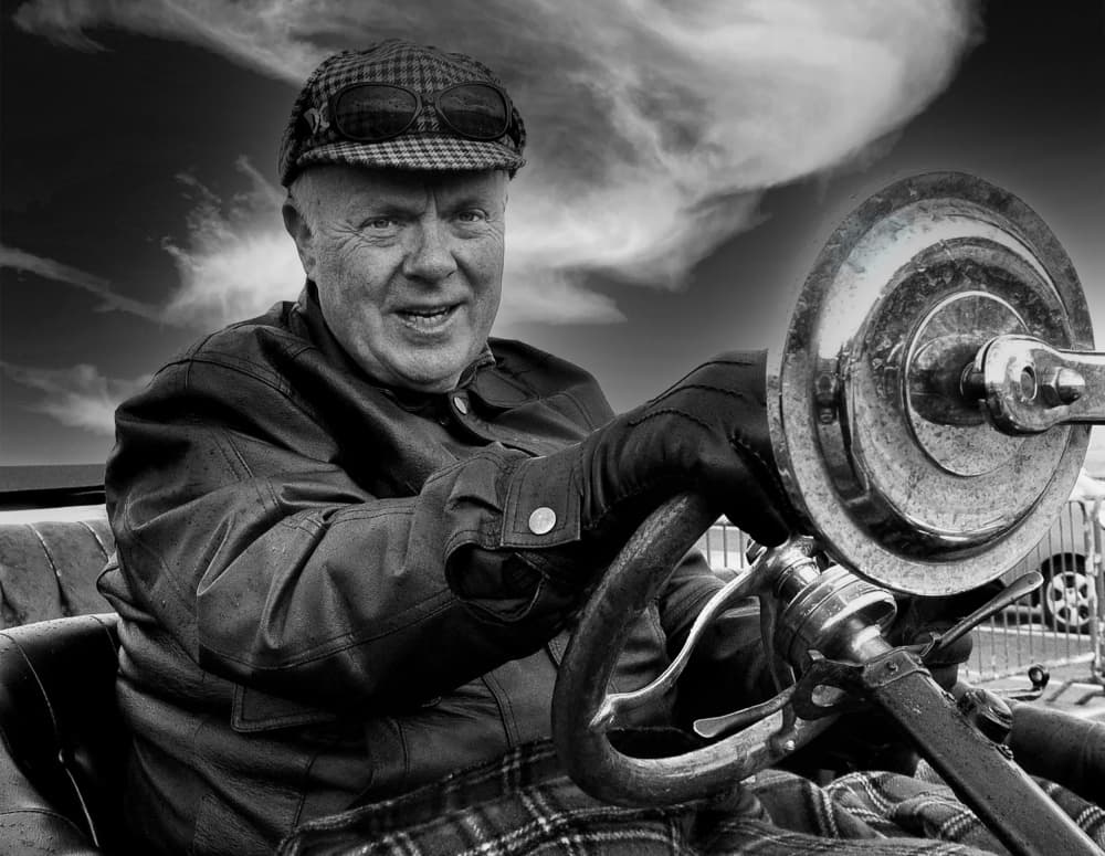 Happy Vintage Driver by Erik Engström — canvas wall art