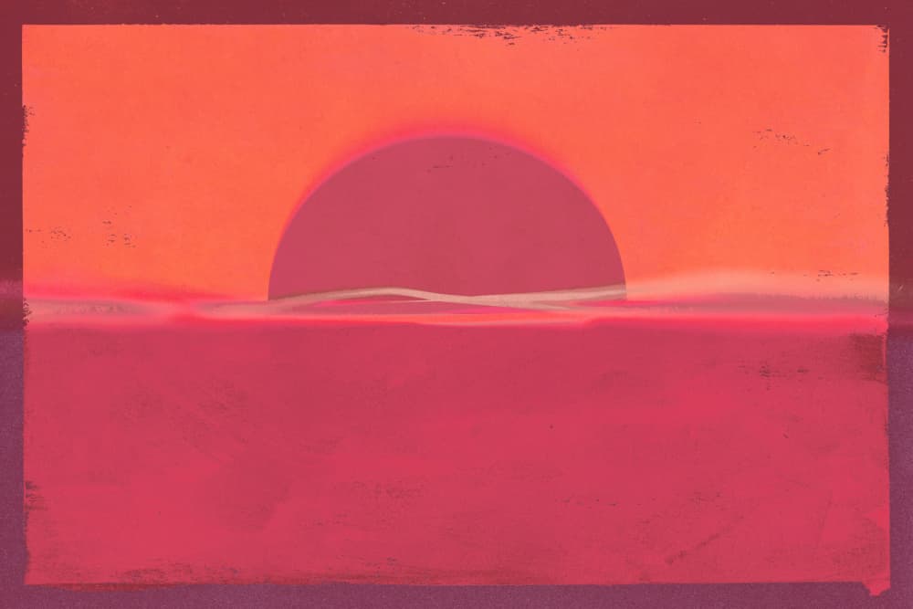 Pinksunset by Treechild — canvas wall art