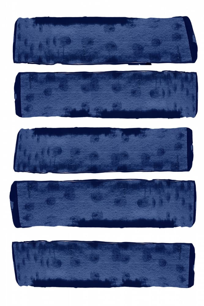 Dark Blue Brush Strokes by cartissi — canvas wall art