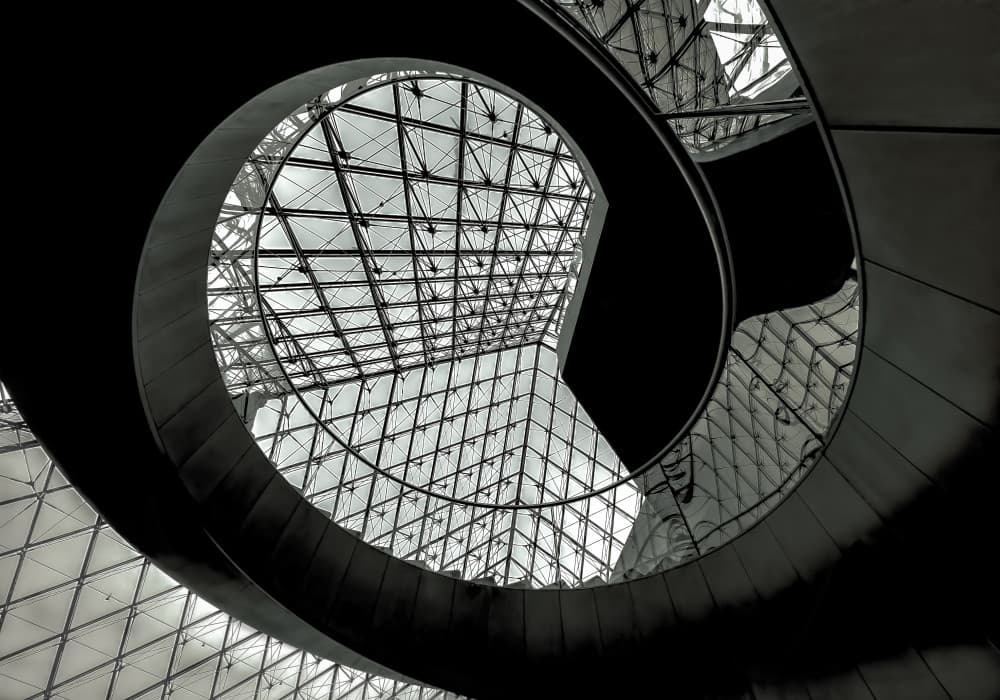 Spiral Glass Pyramid by Rodrigo Marin — canvas wall art