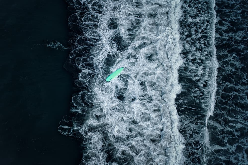 Green Board Ocean Waves by Takane Sakai — canvas wall art