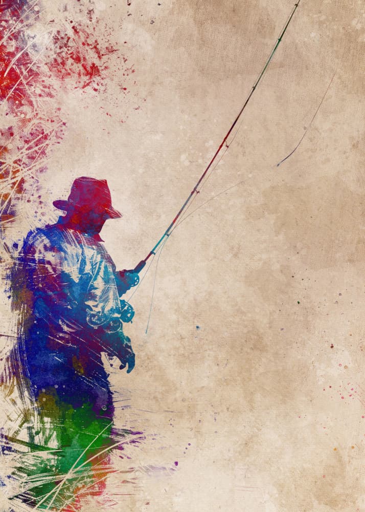 Vibrant Fishing Art by Justyna Jaszke — canvas wall art