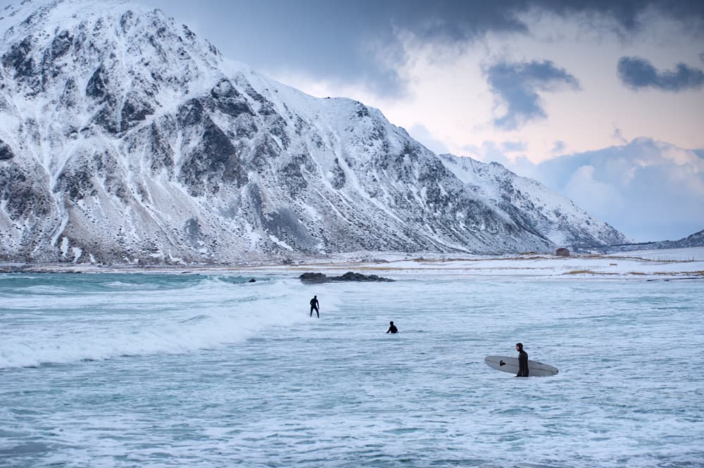 Winter Surfing Mountains by Andrea Auf dem Brinke — canvas wall art