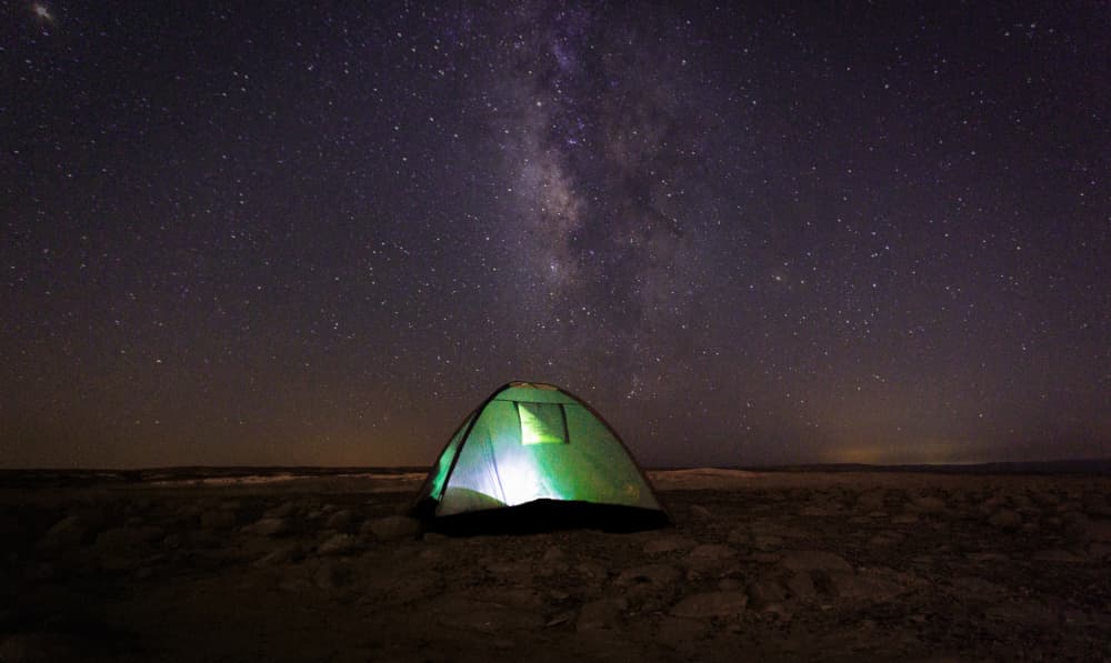 Milky Way Camp Night by Wisam Hassan — canvas wall art