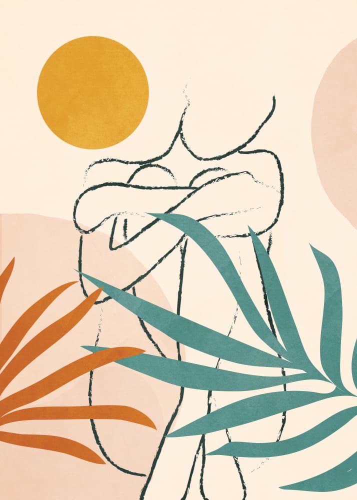Bohemian Sun Figure by Nadjaa — canvas wall art