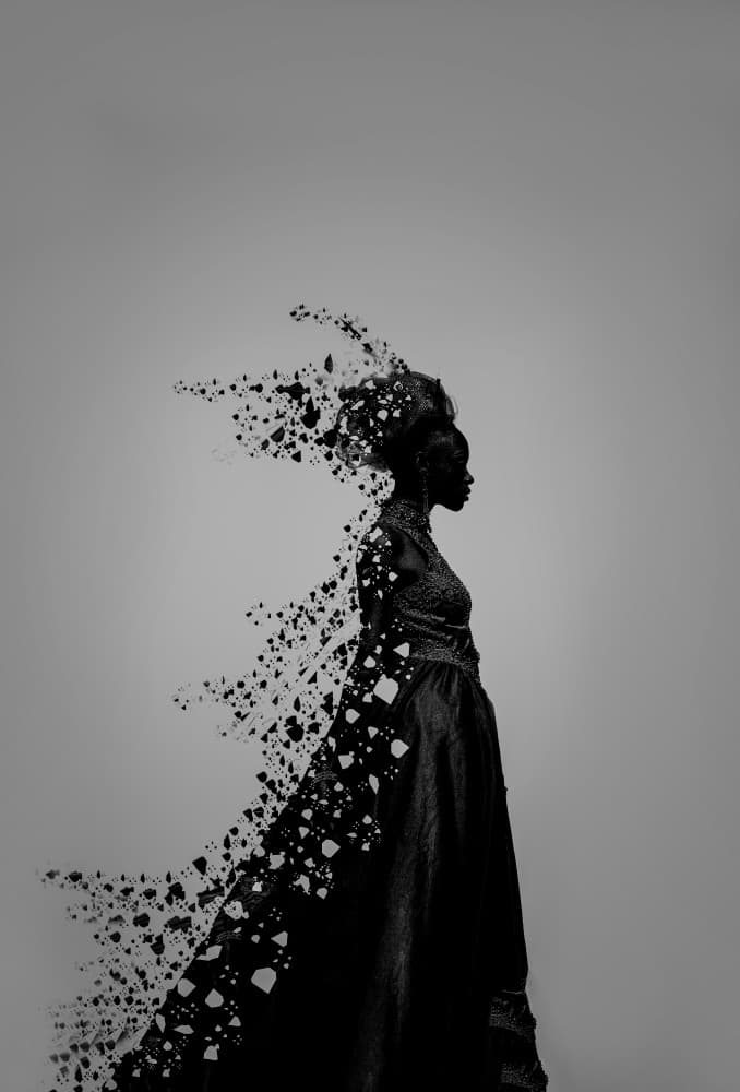 Fading Elegant Woman by Jessie Liu — canvas wall art
