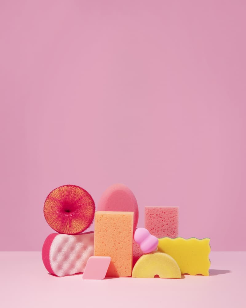 Vibrant Pink Sponges by Julia Ramiro — canvas wall art