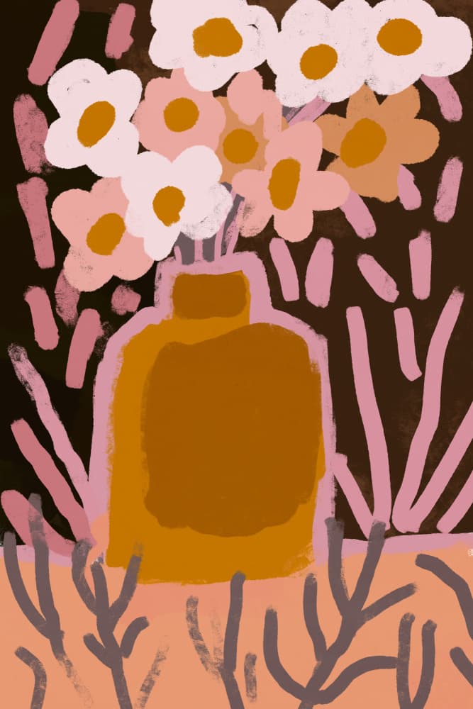 Floral Serenity by Treechild — canvas wall art