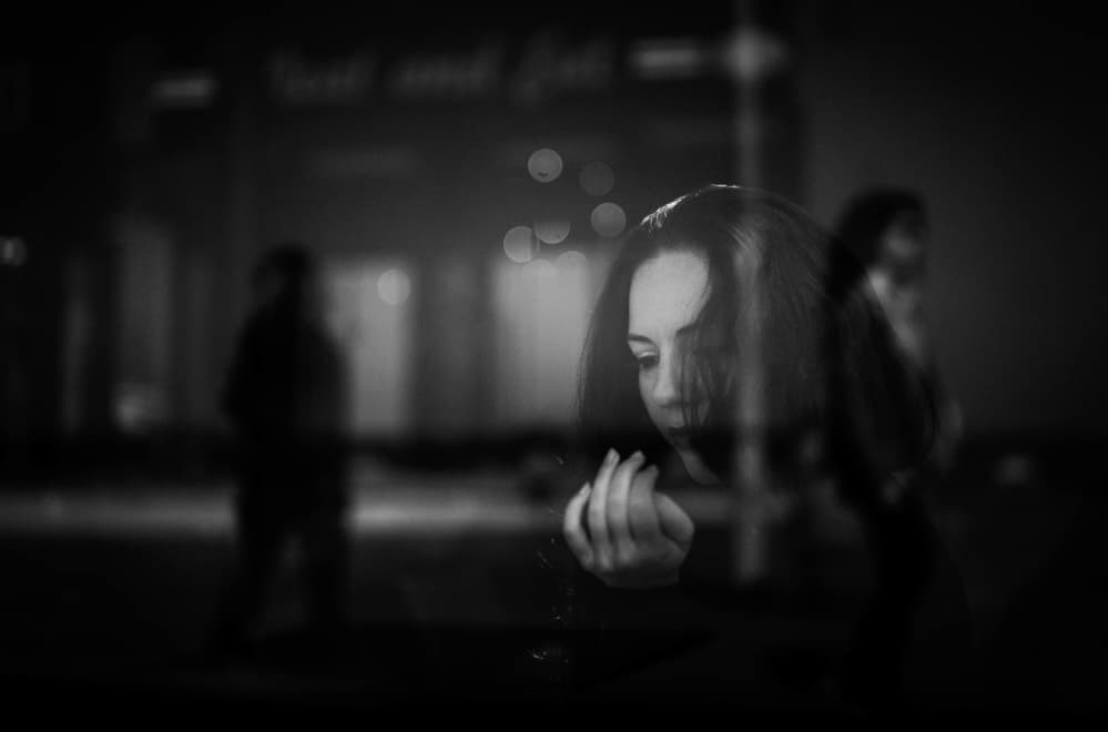 Thoughtful Night Reflection by Yuri Shepelev — canvas wall art