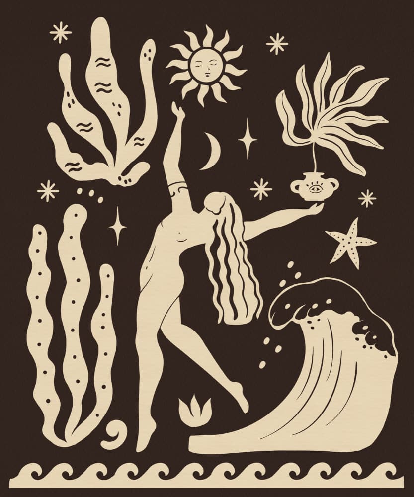 Celestial Ocean Dancer by Petra Lizde — canvas wall art