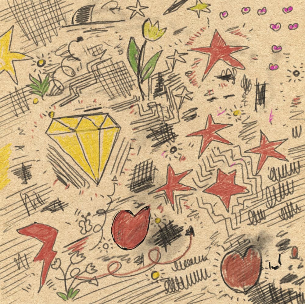Playful Doodle Elements by Nicholas — canvas wall art