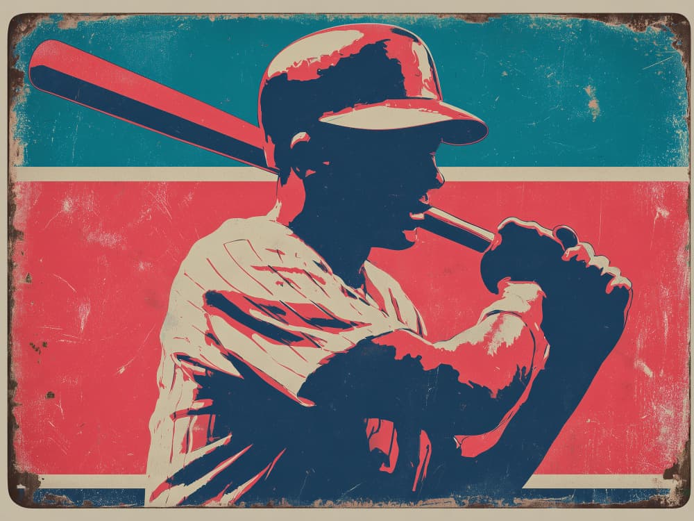 Classic Baseball Batter by Pictufy Studio IV — canvas wall art