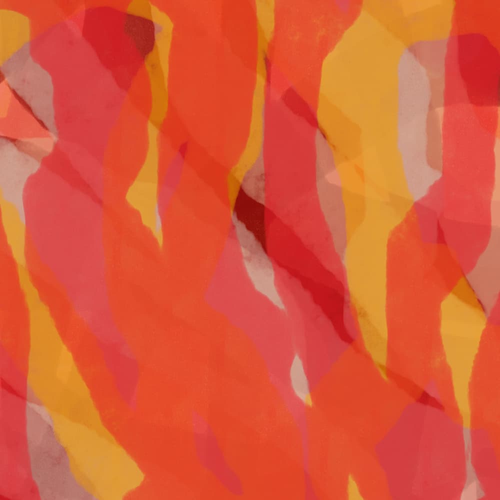 Vibrant Warm Layers by Dina Dankers — canvas wall art
