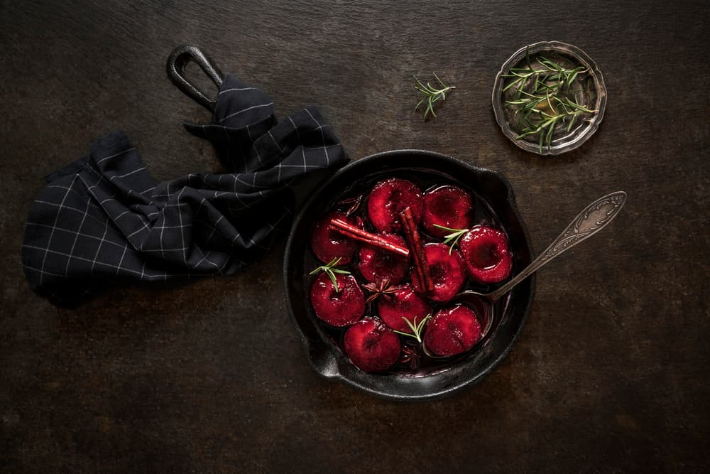 Spiced Plums Dessert by Diana Popescu — canvas wall art