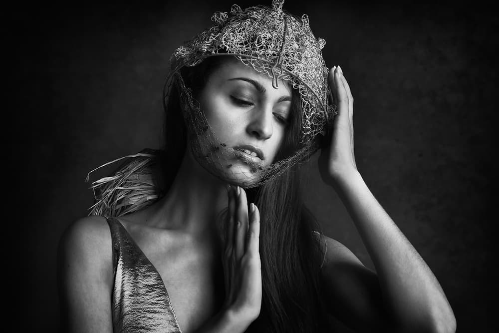 Mystical Crowned Beauty by Joan Gil Raga — canvas wall art