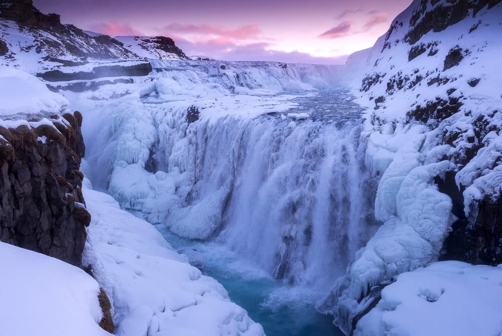 Frozen Waterfall Canyon by Andrea Auf dem Brinke — canvas wall art